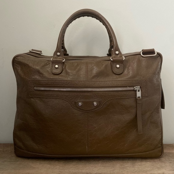 Authentic Balenciaga Agneau Classic - Brown - Uni-sex Briefcase / Travel Bag - Picture 10 of 10